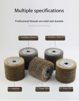 Steel Wire Drawing Wheel Metal Rust Removal Polishing Wheel Wood Grain Reduction Brushing Grinding 0.3mm 0.15mm Drawing Wheels