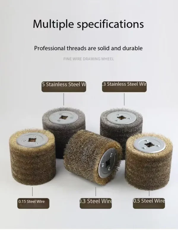 Steel Wire Drawing Wheel Metal Rust Removal Polishing Wheel Wood Grain Reduction Brushing Grinding 0.3mm 0.15mm Drawing Wheels